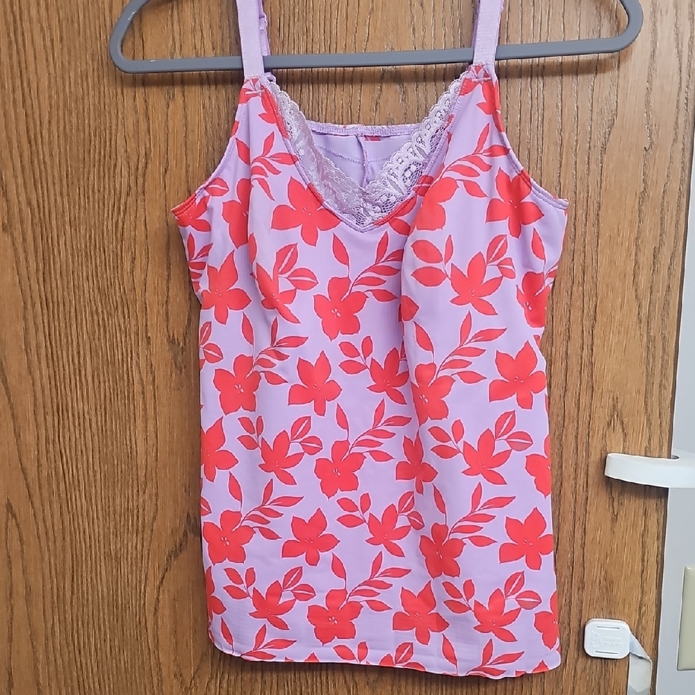 Ruby Ribbon Purple and Red Floral Chemise